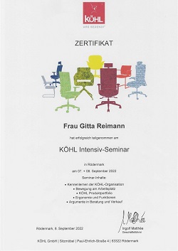 Zertifikat KÖHL Intensiv-Seminar